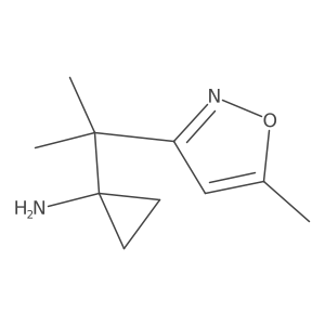 1-[2-(5-Methyl-1,2-oxazol-3-yl)propan-2-yl]cyclopropan-1-amine Structure