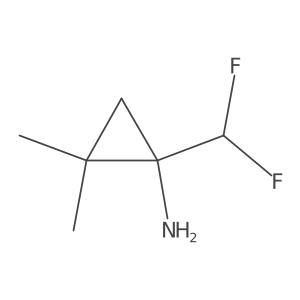 1-(Difluoromethyl)-2,2-dimethylcyclopropan-1-amine结构式