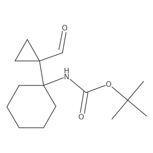tert-butyl N-[1-(1-formylcyclopropyl)cyclohexyl]carbamate Structure