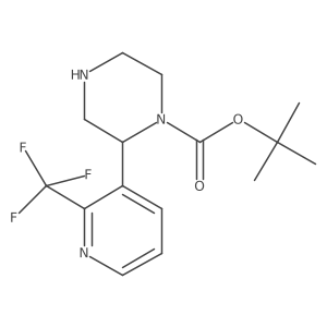 Tert-butyl 2-[2-(trifluoromethyl)pyridin-3-yl]piperazine-1-carboxylate Structure