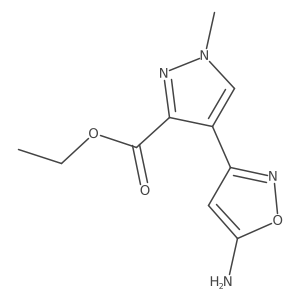 ethyl 4-(5-amino-1,2-oxazol-3-yl)-1-methyl-1H-pyrazole-3-carboxylate Structure