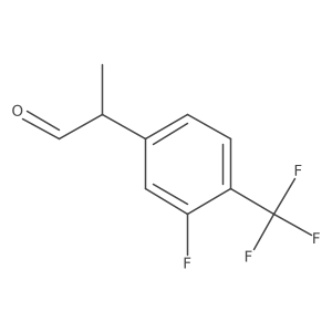 2-[3-Fluoro-4-(trifluoromethyl)phenyl]propanal结构式