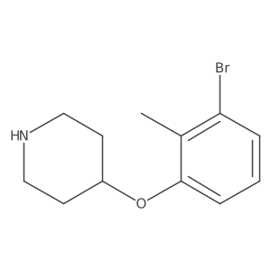 4-(3-Bromo-2-methylphenoxy)piperidine结构式