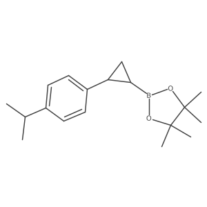 rel-2-((1R,2R)-2-(4-Isopropylphenyl)cyclopropyl)-4,4,5,5-tetramethyl-1,3,2-dioxaborolane结构式