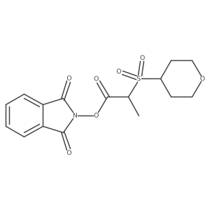 1,3-dioxo-2,3-dihydro-1H-isoindol-2-yl 2-(oxane-4-sulfonyl)propanoate结构式