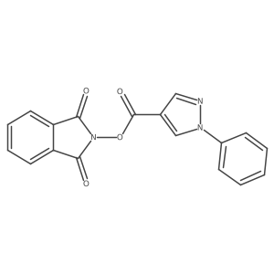 1,3-dioxo-2,3-dihydro-1H-isoindol-2-yl 1-phenyl-1H-pyrazole-4-carboxylate Structure