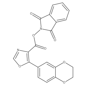 1,3-dioxo-2,3-dihydro-1H-isoindol-2-yl 5-(2,3-dihydro-1,4-benzodioxin-6-yl)-1,3-oxazole-4-carboxylate结构式