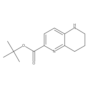 Tert-butyl 5,6,7,8-tetrahydro-1,5-naphthyridine-2-carboxylate结构式