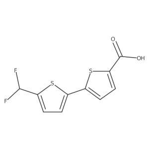 5-[5-(Difluoromethyl)thiophen-2-yl]thiophene-2-carboxylic acid Structure