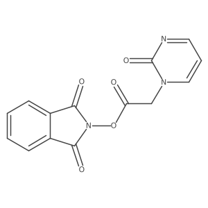 1,3-dioxo-2,3-dihydro-1H-isoindol-2-yl 2-(2-oxo-1,2-dihydropyrimidin-1-yl)acetate结构式
