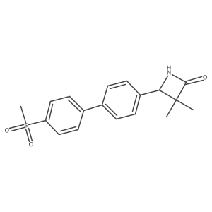 3,3-Dimethyl-4-[4-(4-methylsulfonylphenyl)phenyl]azetidin-2-one结构式