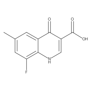 8-Fluoro-4-hydroxy-6-methyl-3-quinolinecarboxylic acid结构式