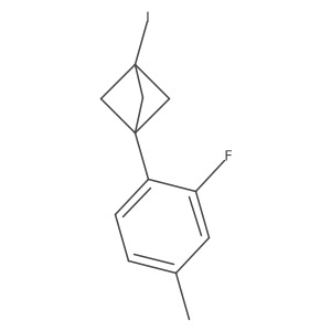 1-(2-Fluoro-4-methylphenyl)-3-iodobicyclo[1.1.1]pentane结构式