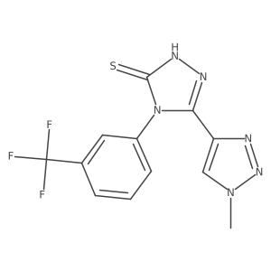 3-(1-methyl-1H-1,2,3-triazol-4-yl)-4-[3-(trifluoromethyl)phenyl]-4,5-dihydro-1H-1,2,4-triazole-5-thione Structure