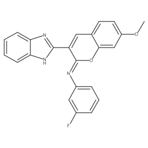 (2Z)-3-(1H-1,3-benzodiazol-2-yl)-N-(3-fluorophenyl)-7-methoxy-2H-chromen-2-imine Structure