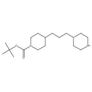 Tert-butyl 4-[3-(piperazin-1-yl)propyl]piperidine-1-carboxylate结构式