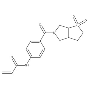 rac-N-{4-[(3aR,6aR)-1,1-dioxo-hexahydro-2H-1lambda6-thieno[2,3-c]pyrrole-5-carbonyl]phenyl}prop-2-enamide结构式