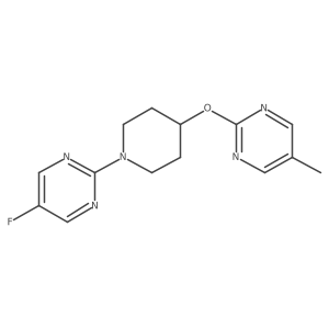 5-Fluoro-2-{4-[(5-methylpyrimidin-2-yl)oxy]piperidin-1-yl}pyrimidine结构式