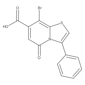 8-Bromo-5-oxo-3-phenyl-5H-thiazolo[3,2-a]pyridine-7-carboxylic acid结构式