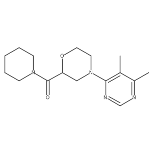 4-(5,6-Dimethylpyrimidin-4-yl)-2-(piperidine-1-carbonyl)morpholine Structure