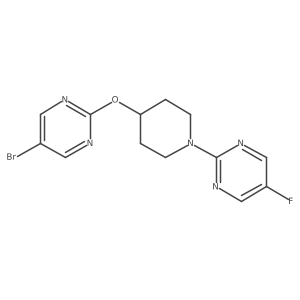 2-{4-[(5-Bromopyrimidin-2-yl)oxy]piperidin-1-yl}-5-fluoropyrimidine结构式