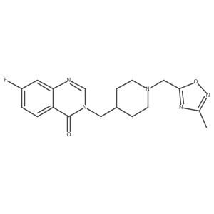 7-Fluoro-3-[[1-[(3-methyl-1,2,4-oxadiazol-5-yl)methyl]piperidin-4-yl]methyl]quinazolin-4-one Structure