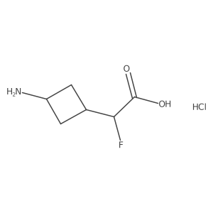 2-(3-Aminocyclobutyl)-2-fluoroacetic acid;hydrochloride Structure