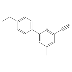 2-(4-Ethylphenyl)-6-methylpyrimidine-4-carbonitrile Structure