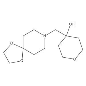 4-({1,4-Dioxa-8-azaspiro[4.5]decan-8-yl}methyl)oxan-4-ol Structure