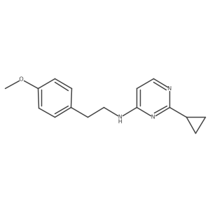 2-cyclopropyl-N-[2-(4-methoxyphenyl)ethyl]pyrimidin-4-amine Structure
