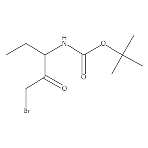 Tert-butyl N-[(3R)-1-bromo-2-oxopentan-3-yl]carbamate结构式