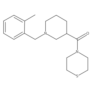 4-{1-[(2-Methylphenyl)methyl]piperidine-3-carbonyl}thiomorpholine Structure