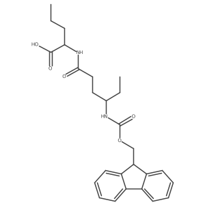(2R)-2-[4-({[(9H-fluoren-9-yl)methoxy]carbonyl}amino)hexanamido]pentanoic acid Structure