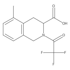 5-Methyl-2-(2,2,2-trifluoroacetyl)-1,2,3,4-tetrahydroisoquinoline-3-carboxylic acid结构式