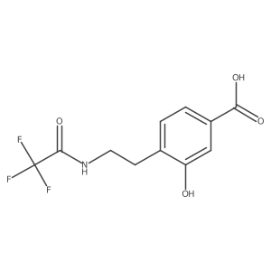 3-Hydroxy-4-[2-(2,2,2-trifluoroacetamido)ethyl]benzoic acid结构式