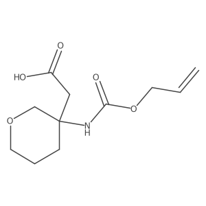 2-(3-{[(Prop-2-en-1-yloxy)carbonyl]amino}oxan-3-yl)acetic acid结构式