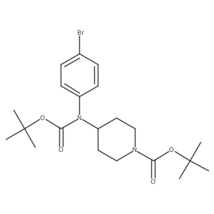 Tert-butyl 4-[(4-bromophenyl)[(tert-butoxy)carbonyl]amino]piperidine-1-carboxylate Structure