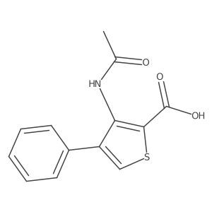 3-Acetamido-4-phenylthiophene-2-carboxylic acid Structure