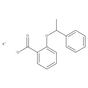 Potassium 2-(1-phenylethoxy)benzoate结构式