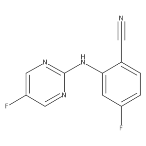 4-Fluoro-2-[(5-fluoropyrimidin-2-yl)amino]benzonitrile Structure