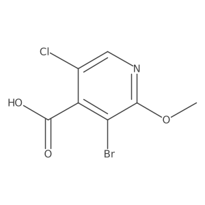 3-Bromo-5-chloro-2-methoxyisonicotinic acid Structure