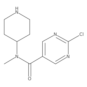 2-chloro-N-methyl-N-(piperidin-4-yl)pyrimidine-5-carboxamide结构式