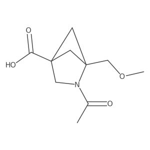 2-Acetyl-1-(methoxymethyl)-2-azabicyclo[2.1.1]hexane-4-carboxylic acid结构式