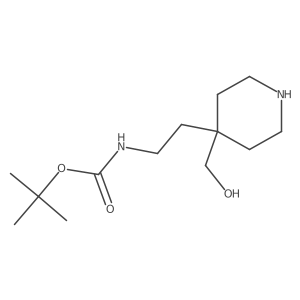 tert-butyl N-{2-[4-(hydroxymethyl)piperidin-4-yl]ethyl}carbamate Structure