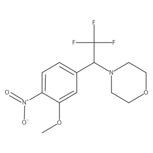 4-[2,2,2-Trifluoro-1-(3-methoxy-4-nitrophenyl)ethyl]morpholine Structure