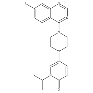 6-[4-(7-Fluoroquinazolin-4-yl)piperazin-1-yl]-2-(propan-2-yl)-2,3-dihydropyridazin-3-one Structure