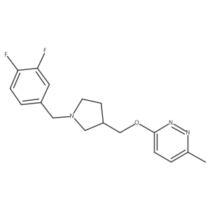 3-({1-[(3,4-Difluorophenyl)methyl]pyrrolidin-3-yl}methoxy)-6-methylpyridazine结构式