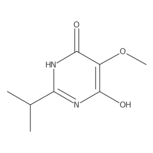 6-Hydroxy-5-methoxy-2-(1-methylethyl)-4(3H)-pyrimidinone结构式