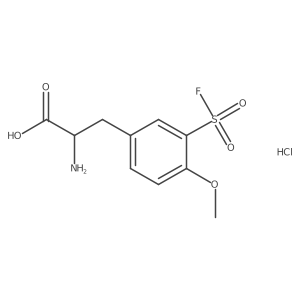 2-Amino-3-[3-(fluorosulfonyl)-4-methoxyphenyl]propanoicacidhydrochloride Structure