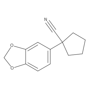 1-(1,3-Benzodioxol-5-yl)cyclopentanecarbonitrile结构式